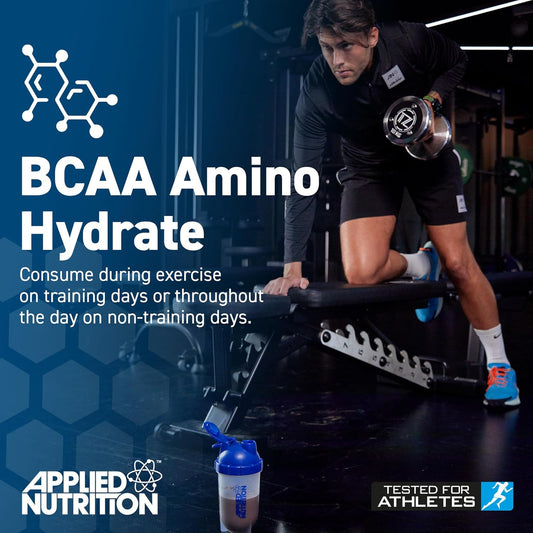 Applied Nutrition Bcaa Powder - Branched Chain Amino Acids Bcaas Supplement, Amino Hydrate Intra Workout & Recovery Energy Drink (450G - 32 Servings)