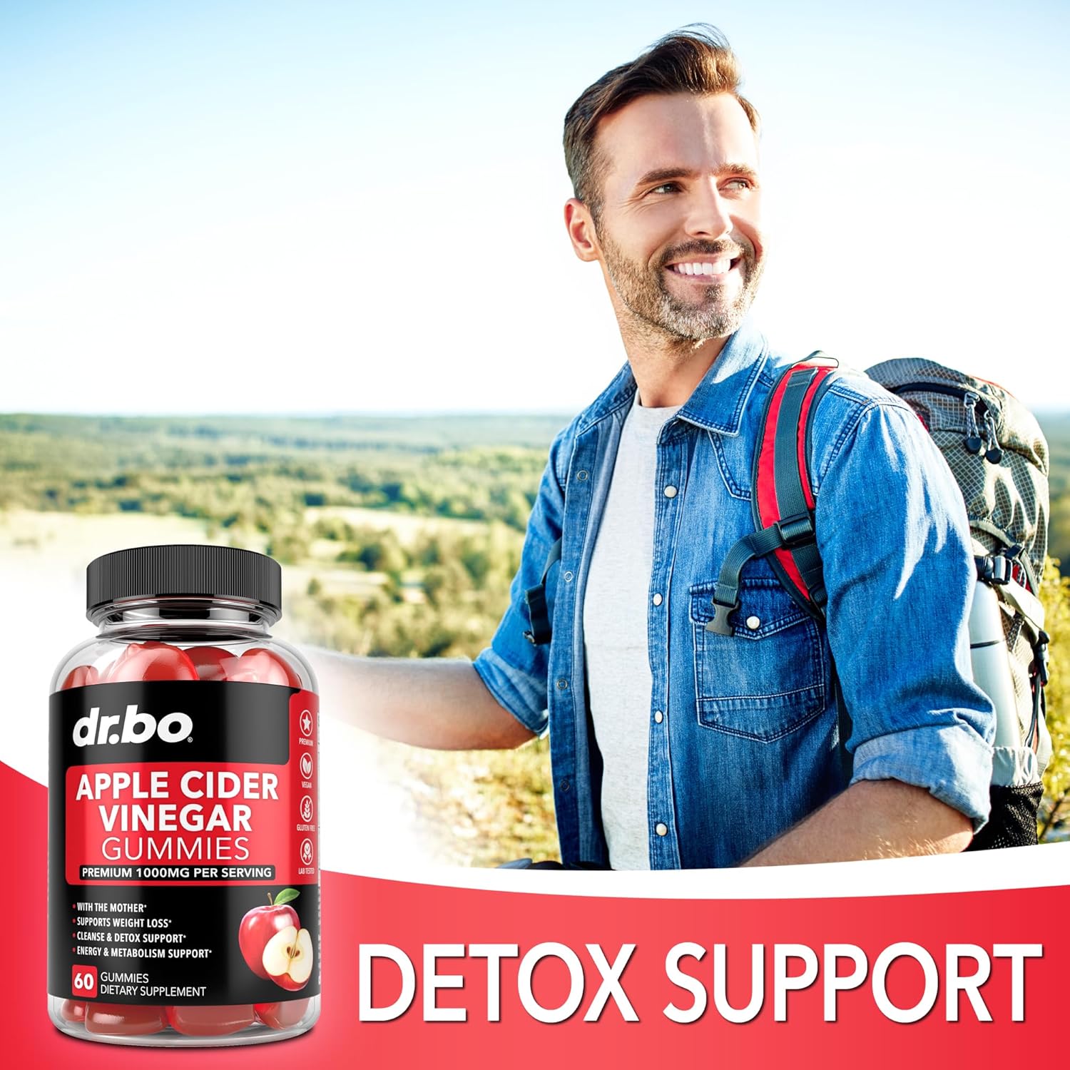 Acv Apple Cider Vinegar Gummies - Natural Support For Advanced Weight Loss, Detox, Cleansing, Digestion Plus Gut Health - Acv Gummies Supplements With 1000Mg Apple Cider Vinegar Gummy With The Mother : Health & Household