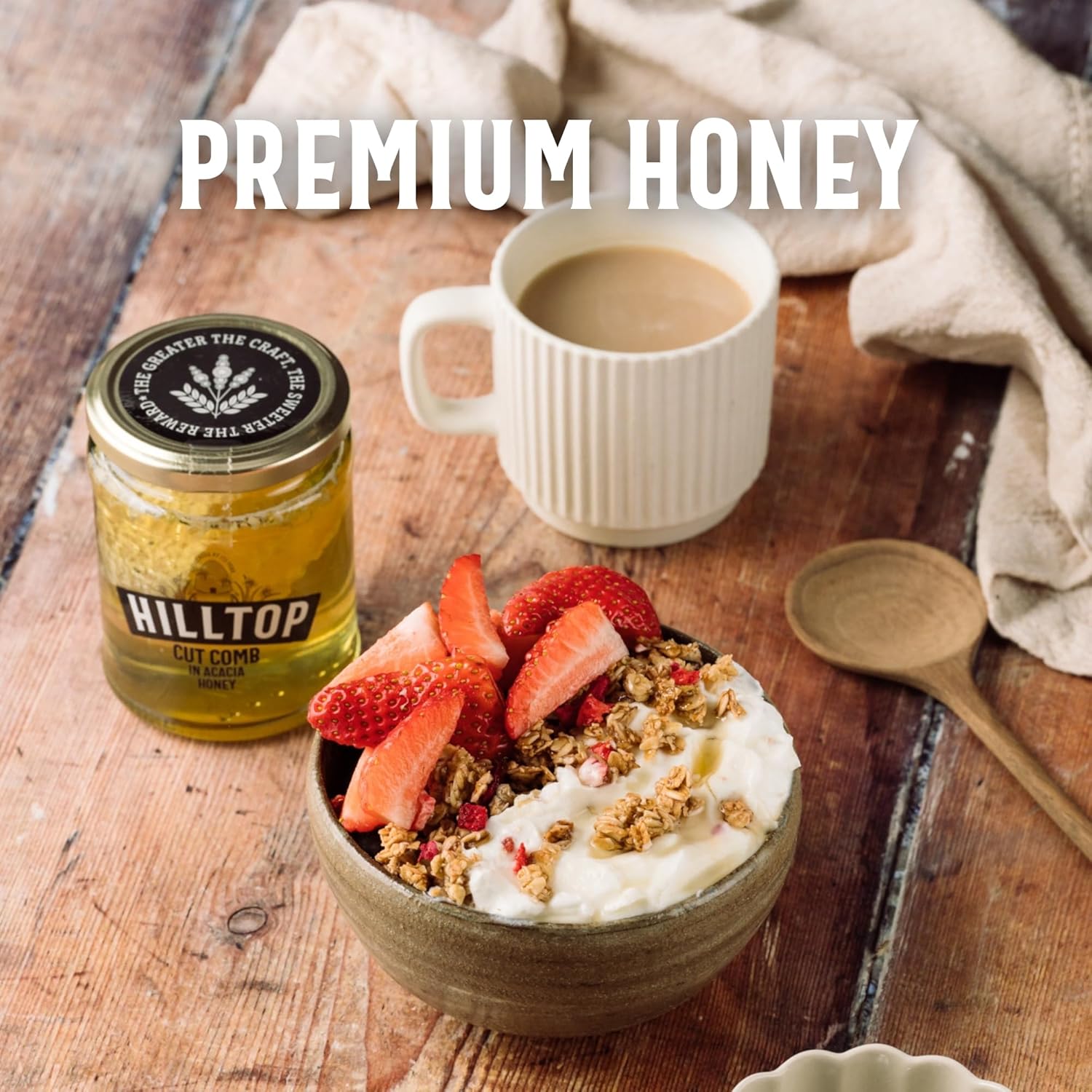 Hilltop Honey - Cut Comb in Acacia Honey - 340g : Amazon.co.uk: Grocery