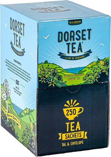 Dorset Tea Sunshine Blend Catering Pack 250 Tea Bags Individually Wrapped For Catering, Restaurants And Hotels - 100% Rainforest Alliance Certified Enveloped Black Tea Bags