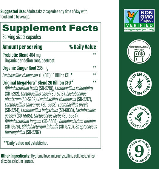 Megafood Baby & Me 2 Prenatal Prebiotics And Probiotics For Women & Developing Baby With 30 Billion Cfu, Vegetarian And Non-Gmo, 60 Caps (30 Servings)