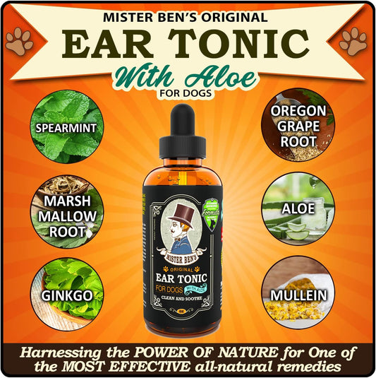 Mister Ben'S Original Dog Ear Cleaner - Natural, Effective Dog Ear Infection Treatment & Cleanser (Tonic)