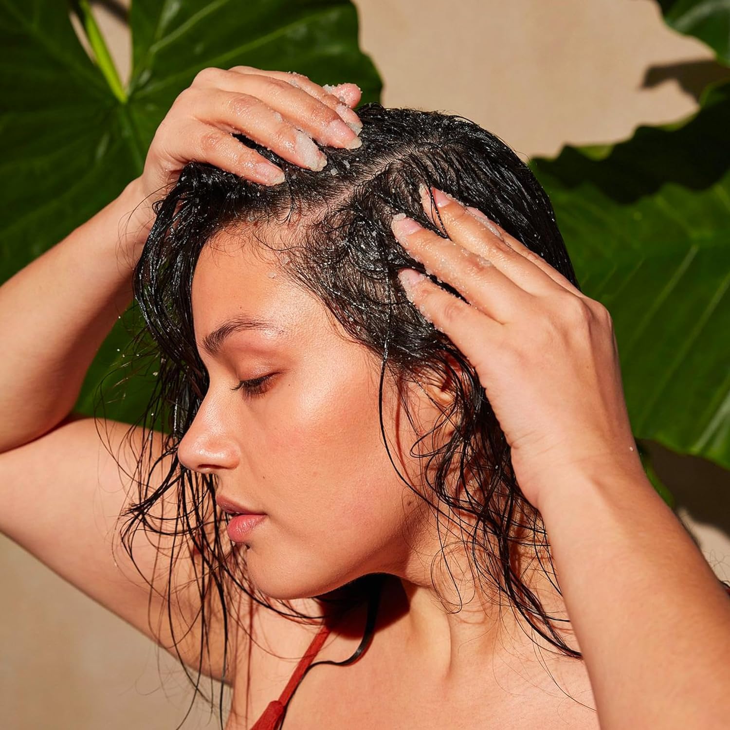 OUAI St. Barts Scalp & Body Scrub Bundle - Foaming Coconut Oil Sugar Scrub & Gentle Scalp Exfoliator Cleanses, Removes Buildup & Moisturizes Skin - Sulfate Free Body Care (2 Count, 3.4 Oz/8.8 Oz) : Beauty & Personal Care