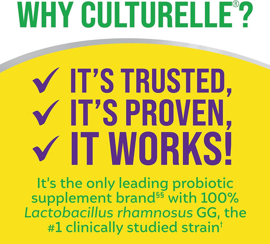 Culturelle Pro Strength Daily Probiotic, Digestive Capsules, Naturally Sourced Probiotic Strain Proven To Support Digestive & Immune Health, Gluten & Soy Free, 4 Month Supply, 60 Count (Pack Of 2)
