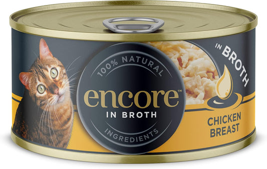 Encore 100% Natural Wet Cat Food, Chicken Breast In 70G Tin, (Pack Of 16)Enc4601Ml