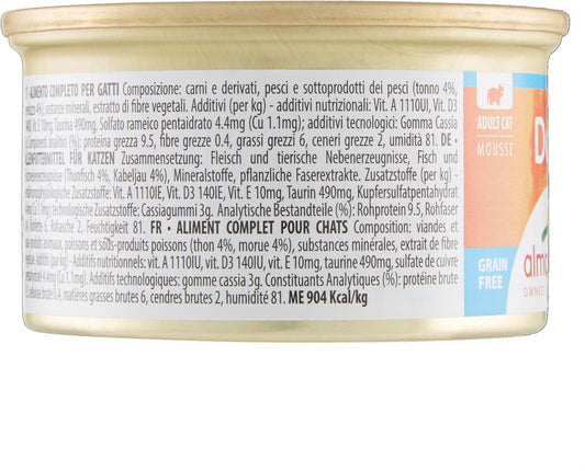 Almo Nature Daily Mousse With Tuna And Cod -Grain Free-(Pack Of 24 X 85G Tins)147