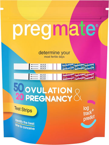 Pregmate 50 Ovulation And 20 Pregnancy Test Strips Predictor Kit