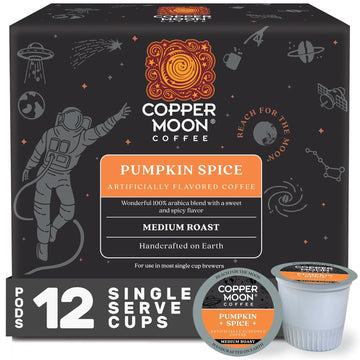 Copper Moon Single Serve Coffee Pods For Keurig K-Cup Brewers, Medium Roast, Pumpkin Spice Blend, 12 Count