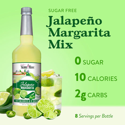 Jordan'S Skinny Syrups, Jalapeno Margarita, Sugar Free Cocktail Mix, 32 Ounces (Pack Of 1), Flavoring For Cocktails, Mocktails, Frozen Drinks, & Flavored Beverages