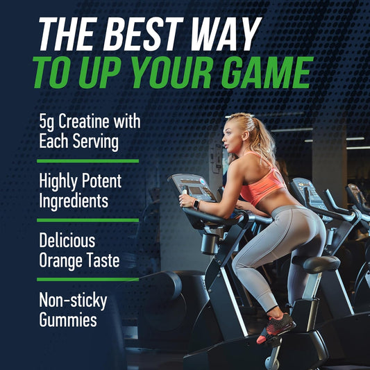 Creatine Monohydrate 5000Mg Supplement Gummies - With L-Taurine Betaine Anhydrous Alpha-Gpc Bcaa 2:1:1 - Sugar-Free Gluten Free For Men Women