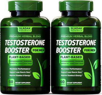 Testosterone Booster Supplement For Men - Male Enhancing Test Boost - Ashwagandha, L-Arginine, Tongkat Ali, Tribulus + More - Workout, Build Muscle, Strength, Energy & Performance - 2 Month Supply