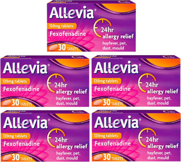 Allevia Allergy Tablets | 120Mg Fexofenadine | 24Hr Relief Acts Within 1 Hour | Non-Drowsy In Most People | Relieves Hayfever, Pet, Dust And Mould Allergies | 150 Tablets