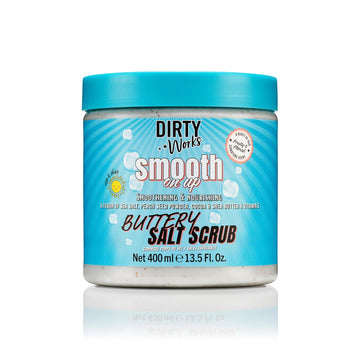 Body Scrub | Smooth On Up Buttery Salt Scrub | Natural Sea Salt Skin Exfoliant With Vitamin E 400Ml