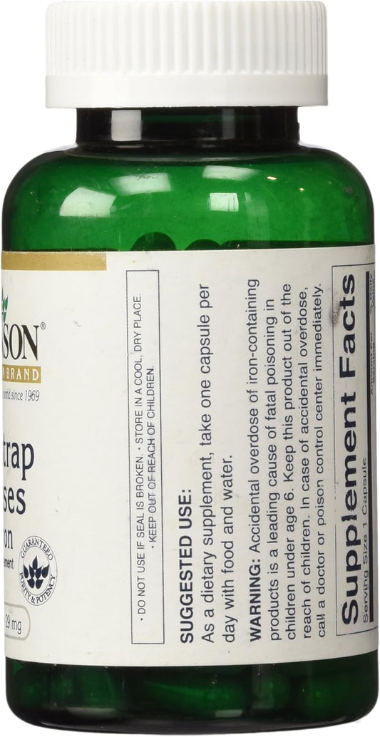 Swanson Blackstrap Molasses - Natural Iron Supplement Promoting Healthy Skin - Premium Wellness Formula - (120 Capsules, 29Mg Each)