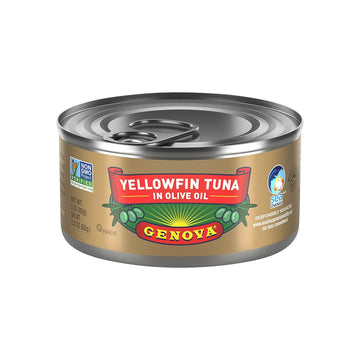 Genova Premium Yellowfin Tuna In Olive Oil, Wild Caught, Solid Light, 3 Oz. Can (Pack Of 8)