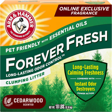 Arm & Hammer Forever Fresh Clumping Cat Litter Cedarwood, Multicat 18Lb, Pet Friendly With Essential Oils, (Pack Of 1)