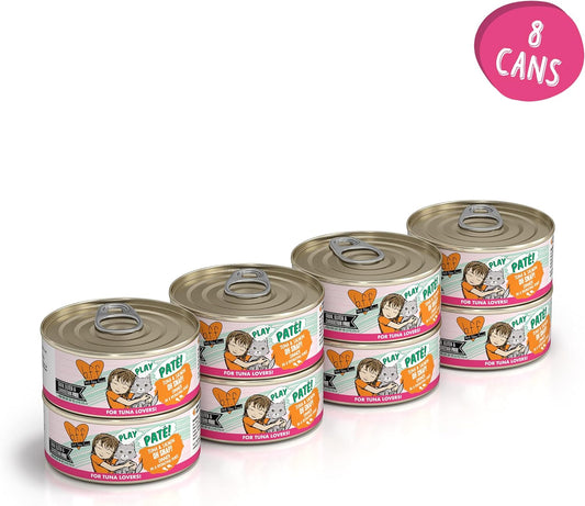 Weruva B.F.F. Play - Best Feline Friend PatƩ Lovers, Aw Yeah!, Tuna & Salmon Oh Snap! With Tuna & Salmon, 5.5Oz Can (Pack Of 8)