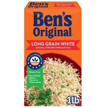 Ben'S Original Converted Brand Enriched Long Grain White Rice, Parboiled Rice, 1 Lb Box (Pack Of 12)
