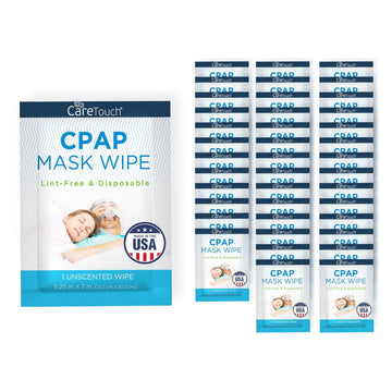 Care Touch Cpap Travel Mask Wipes - 40 Individually Wrapped Cpap Wipes - Unscented - Cleans Cpap, Bipap, Or Other Pap Masks