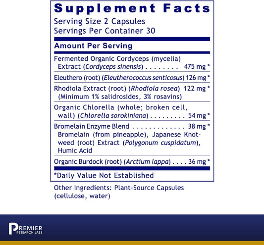 Premier Research Labs Adrenaven - Supports Adrenal Gland Health & Stress Response - Adaptogen Blend & Supplements - For Adrenal Health - 30 Servings - 60 Plant-Source Capsules