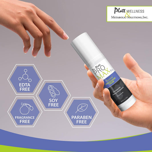 Dr. Platts All Natural & Bio-Identical Progesterone Cream - Promax 5% (3Oz) - 50Mg Strength With Organic Wild Yam Base, Paraben Free, Clean Odor