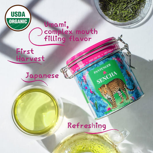 Sencha Green Tea | 3 Oz. First Harvest | Ichiban Cha.Green Tea Loose Leaf. Usda Organic Green Tea | Japanese Tea By Pantenger