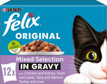 Felix Mixed Selection In Gravy Cat Food 12X100G, Pack Of 412114249