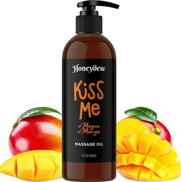 Mango Sensual Massage Oil For Couples - Alluring Tropical Full Body Massage Oil For Date Night And Nourishing Body Oil With Sweet Almond Oil - Smooth Gliding Non Staining Non Greasy Vegan Formula