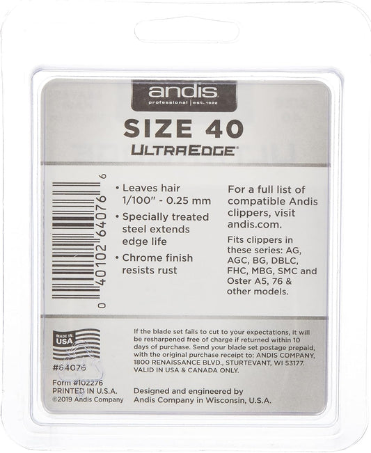 Andis 64960 Carbon-Infused Steel Ultraedge Narrow Cut Dog Clipper Blade, Size-5/8, 1/32-Inch Cut Length