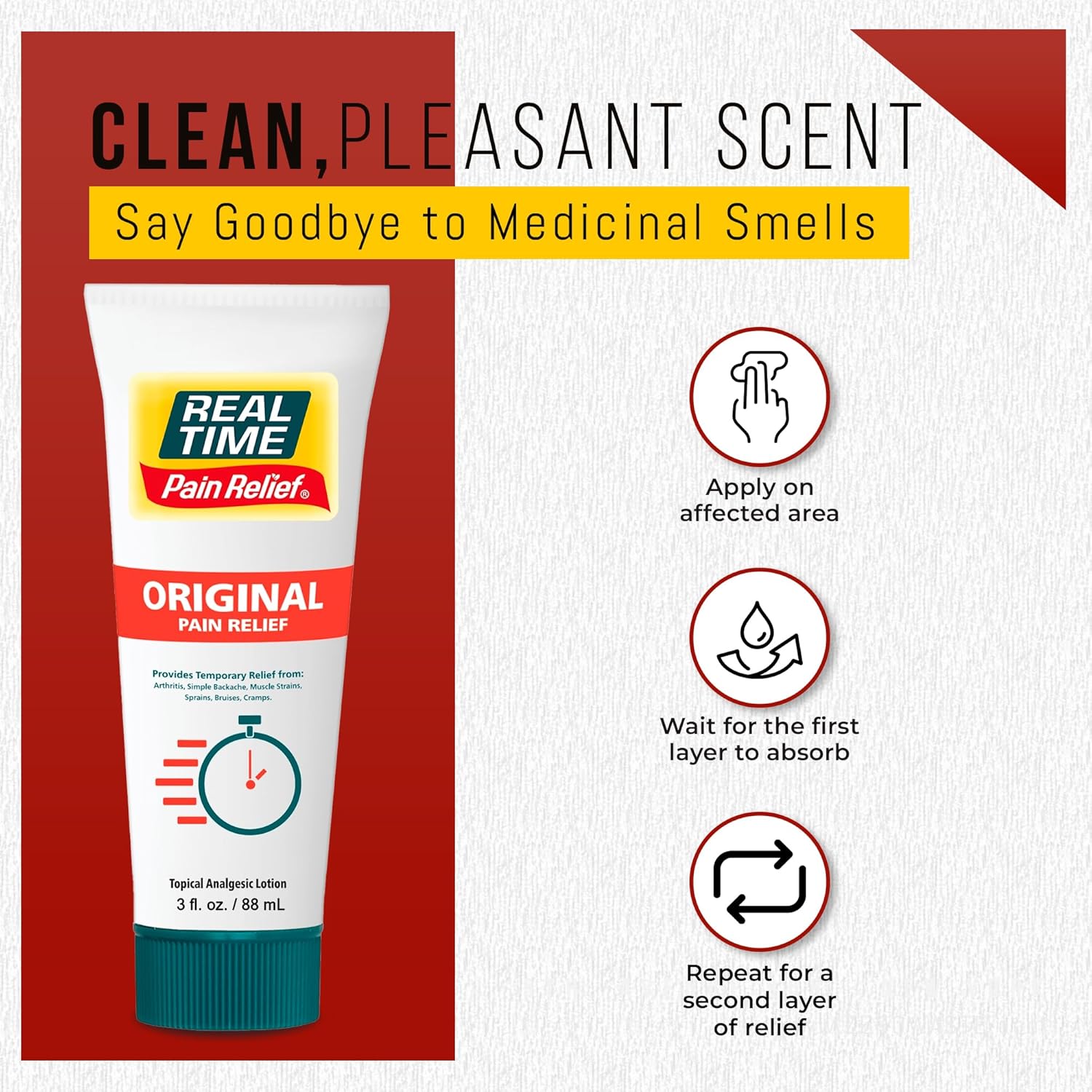 Real Time Pain Relief Cream 3 Oz Tube | 17 Natural Ingredients : Health & Household