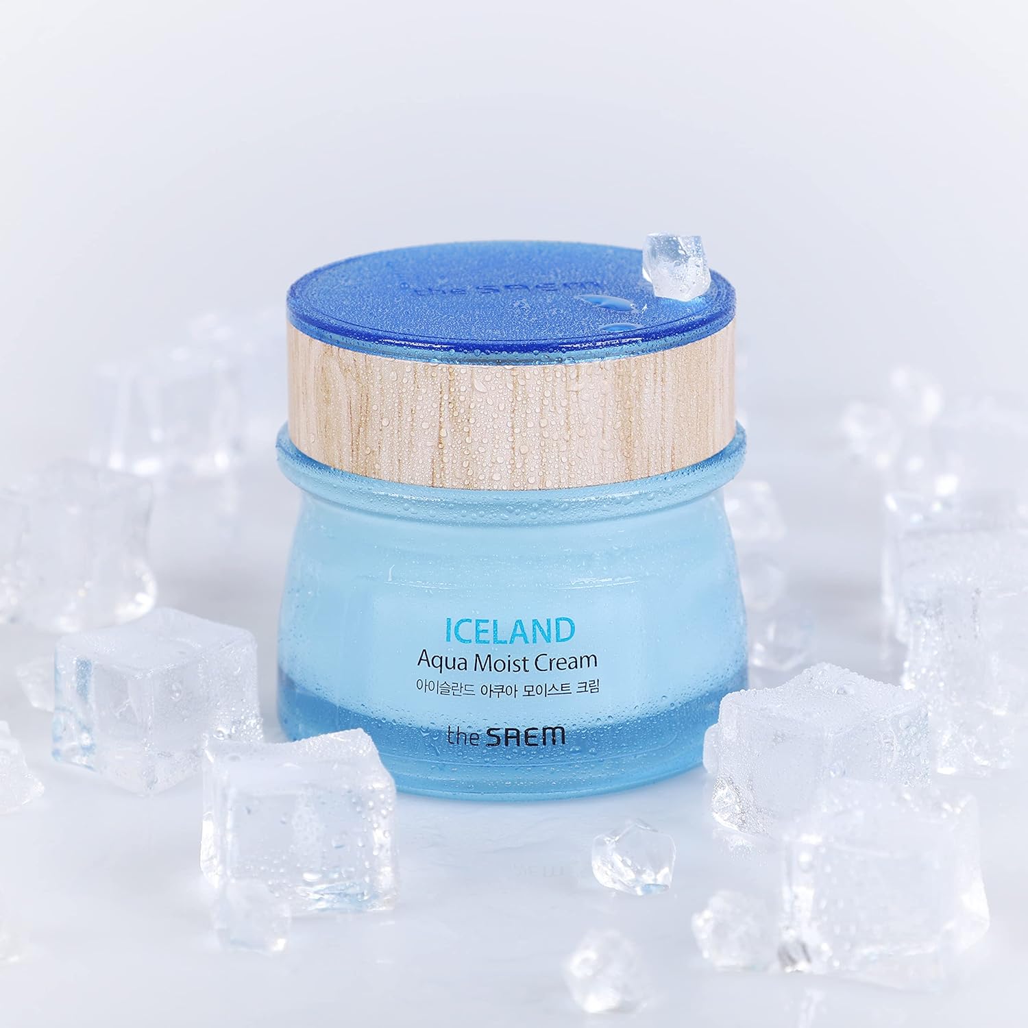 Thesaem Iceland Aqua Moist Cream 60Ml - Moisture Coating Hydrating Facial Cream With Iceland Mineral Water For Dry Skin, Hypoallergenic Safe Formula : Beauty & Personal Care