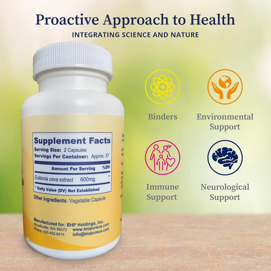 Biopure Pc-Ecklonia Cava β Potent Brown Algae Botanical Extract Rich In Polyphenols And 71 Trace Minerals That Support Neurological Function, Circulation, And Overall Wellness - 75 Vegetable Capsules