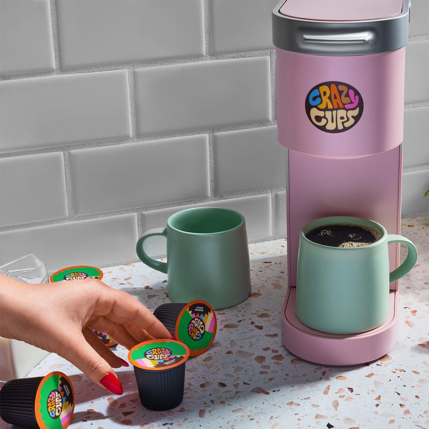 Crazy Cups Flavored Decaf Coffee Pods, Decaf Variety Pack, Assorted Decaffeinated Coffee for Keurig Machines, for Hot or Iced Coffee, Single Serve Coffee in Recyclable Pods, 50 Count : Grocery & Gourmet Food