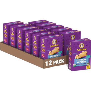 Annie'S Organic Cheddar Bunnies Baked Snack Crackers, Original, 7.5 Oz