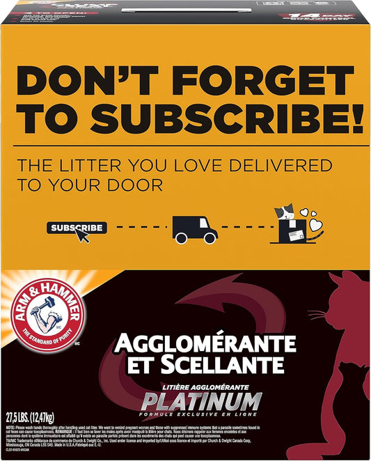 Arm & Hammer Clump & Seal Platinum Cat Litter, Multi-Cat, 40 Lbs (Pack Of 1)