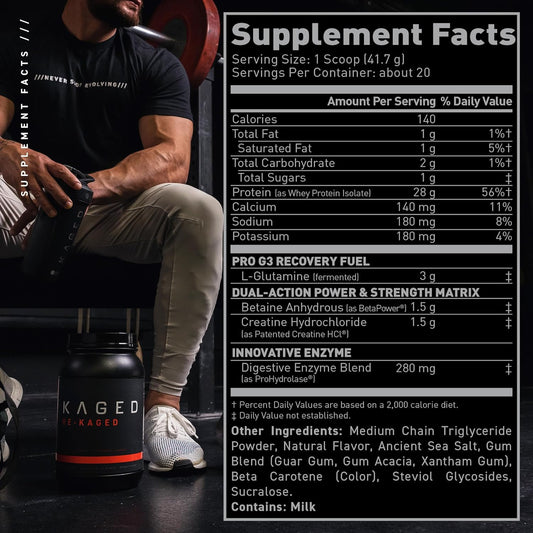 Post Workout Protein Powder, Re-Kaged Whey Protein Powder,Orange Kream