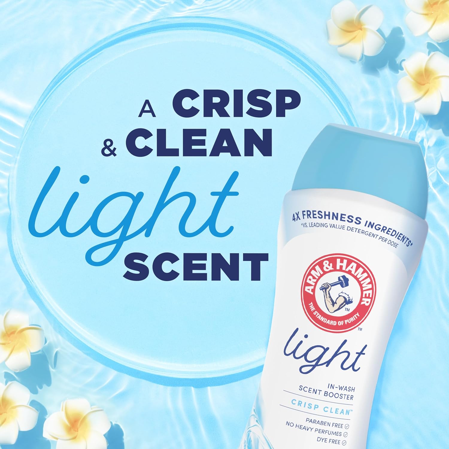 Arm & Hammer Light In-Wash Scent Booster, Laundry Scent Booster Crisp Clean Scent, 24 Oz