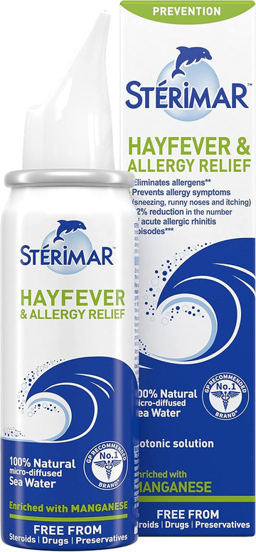 Sterimar Hayfever & Allergy Relief, Nasal Spray, 100% Natural Sea Water, 50 Ml