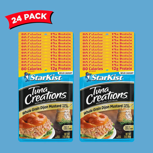 Starkist Tuna Creations, Whole Grain Dijon Mustard Tuna Salad, 3.0 Oz Pouch, Pack Of 24