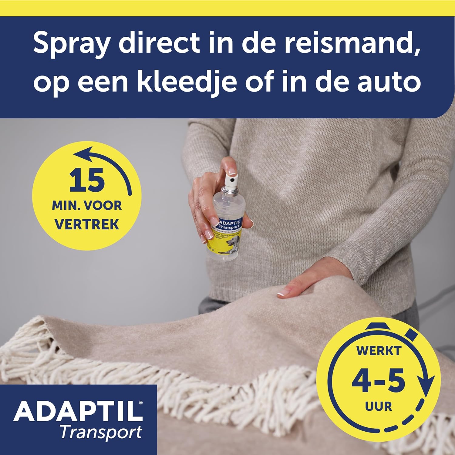 Adaptil Transport Spray For Dogs 60ml, Adaptil Dog Calming Spray Uses Pheromones To Help Reduce Anxiety And Stress In Pet Dogs, Pheromone Spray Helps Anxious Dogs Stay Calmer : Amazon.co.uk: Pet Supplies