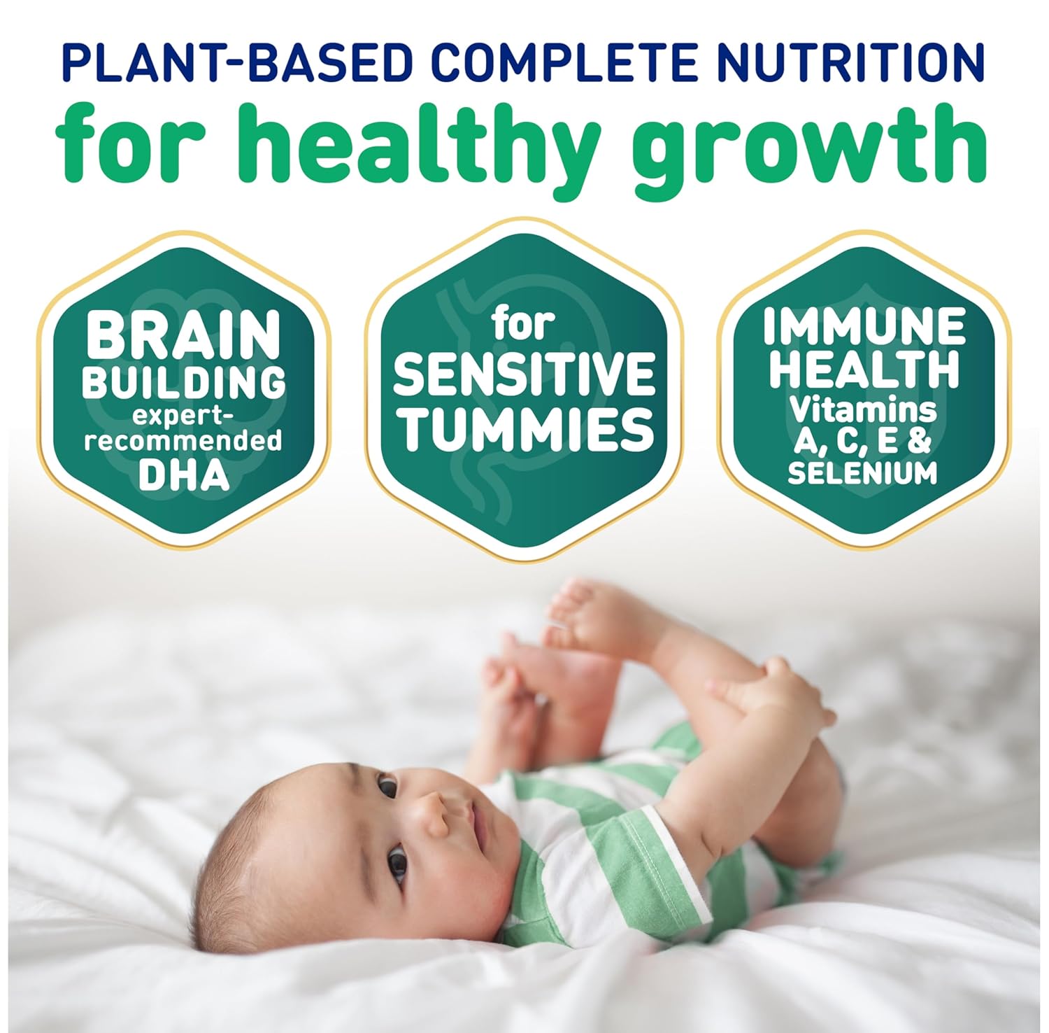Enfamil Prosobee Plant Based Baby Formula, For Sensitive Tummies, Soy-Based Plant Sourced Protein, Vitamins For Immune Support, Lactose-Free, Milk Free, Gluten Free, 20.9 Oz Can, 4 Count
