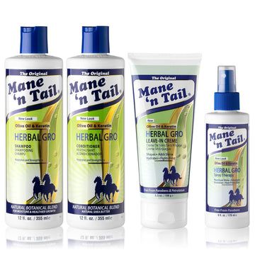 Herbal Gro 4Pc Shampoo Kit Includes Herbal Gro Shampoo 12Oz Herbal Gro Conditioner 12Oz Spray Therapy 4Pc And Creme Therapy