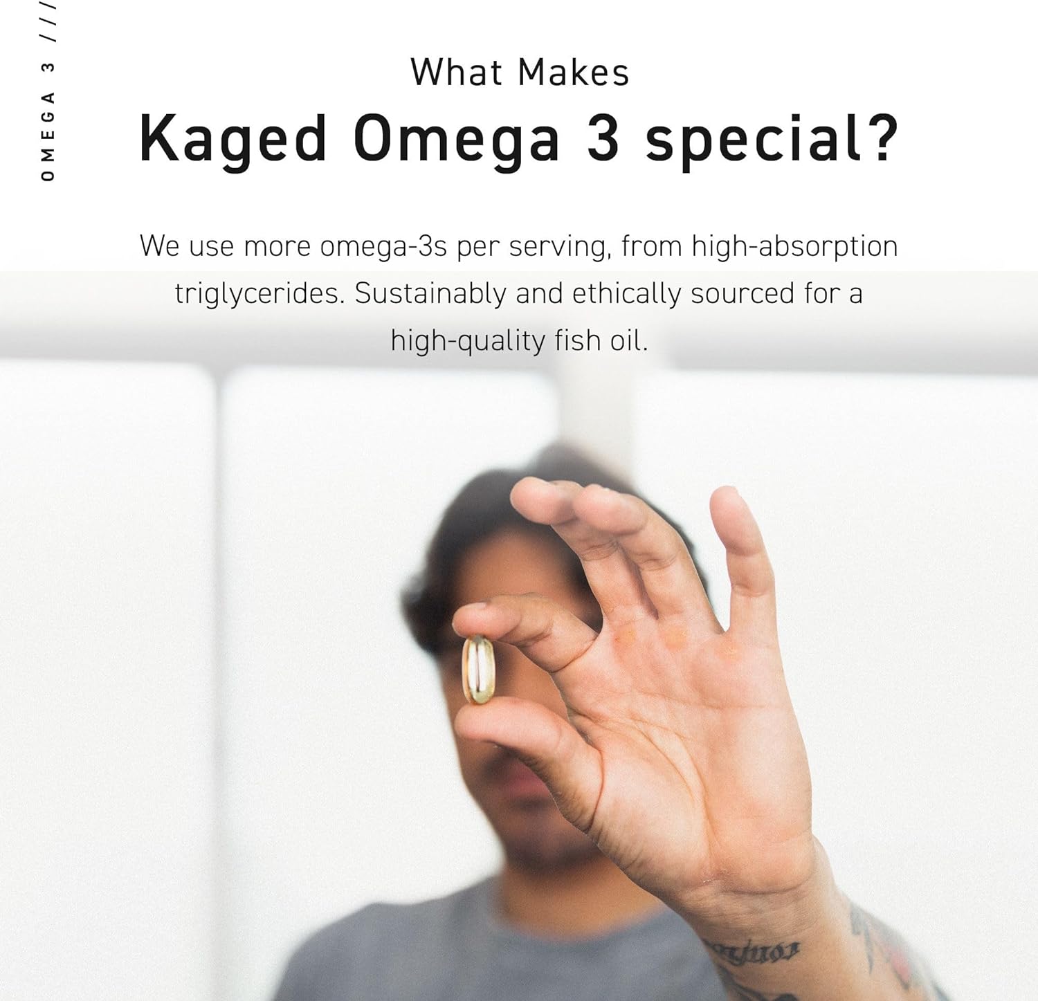 Kaged Omega 3 Fish Oil Supplement | 3000mg Omega 3 Fatty Acid with EPA