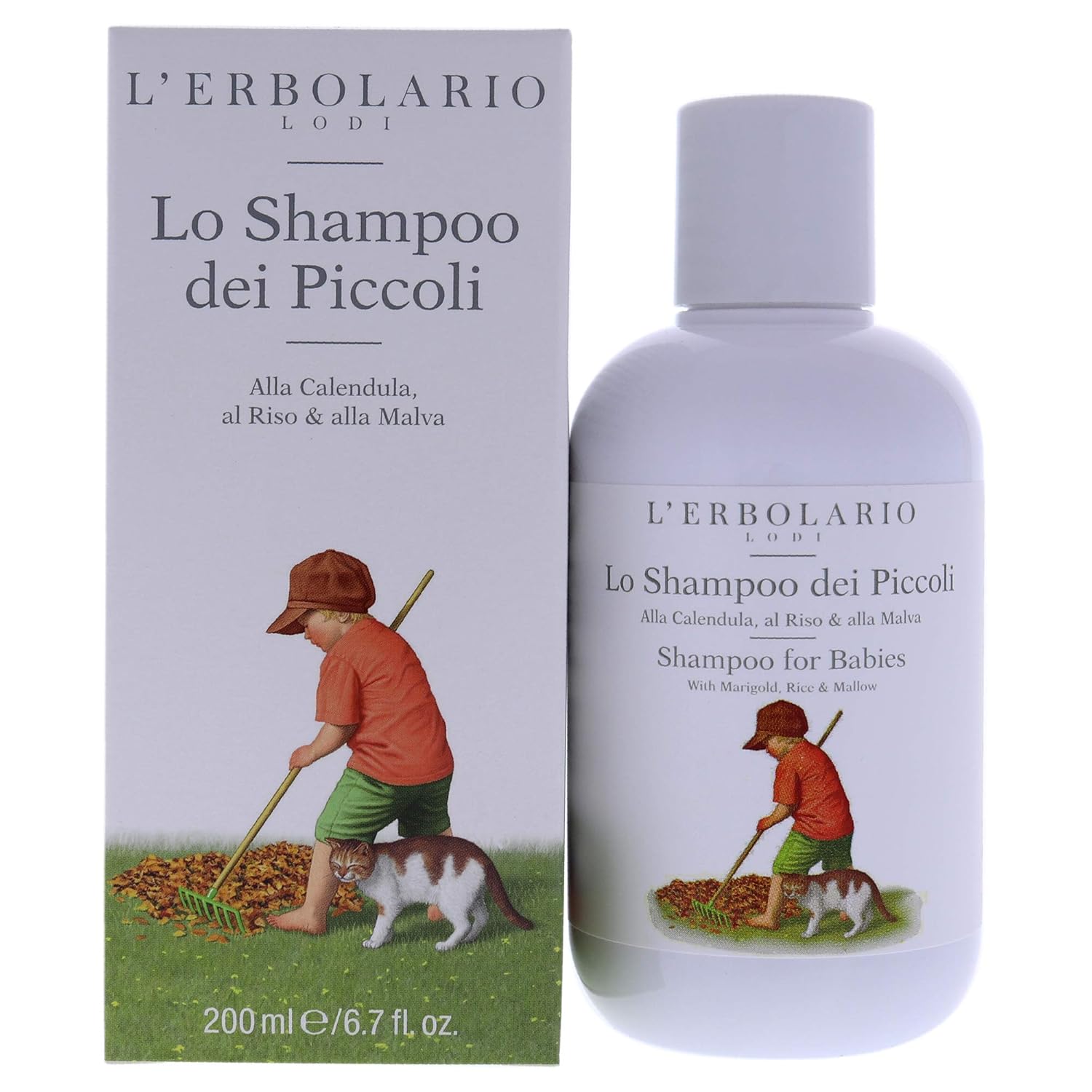 L'Erbolario Shampoo For Babies - Hydrating Baby Shampoo With Calendula Extract - Newborn Essentials For Silky Hair And Scalp Protection - 6.7 Oz