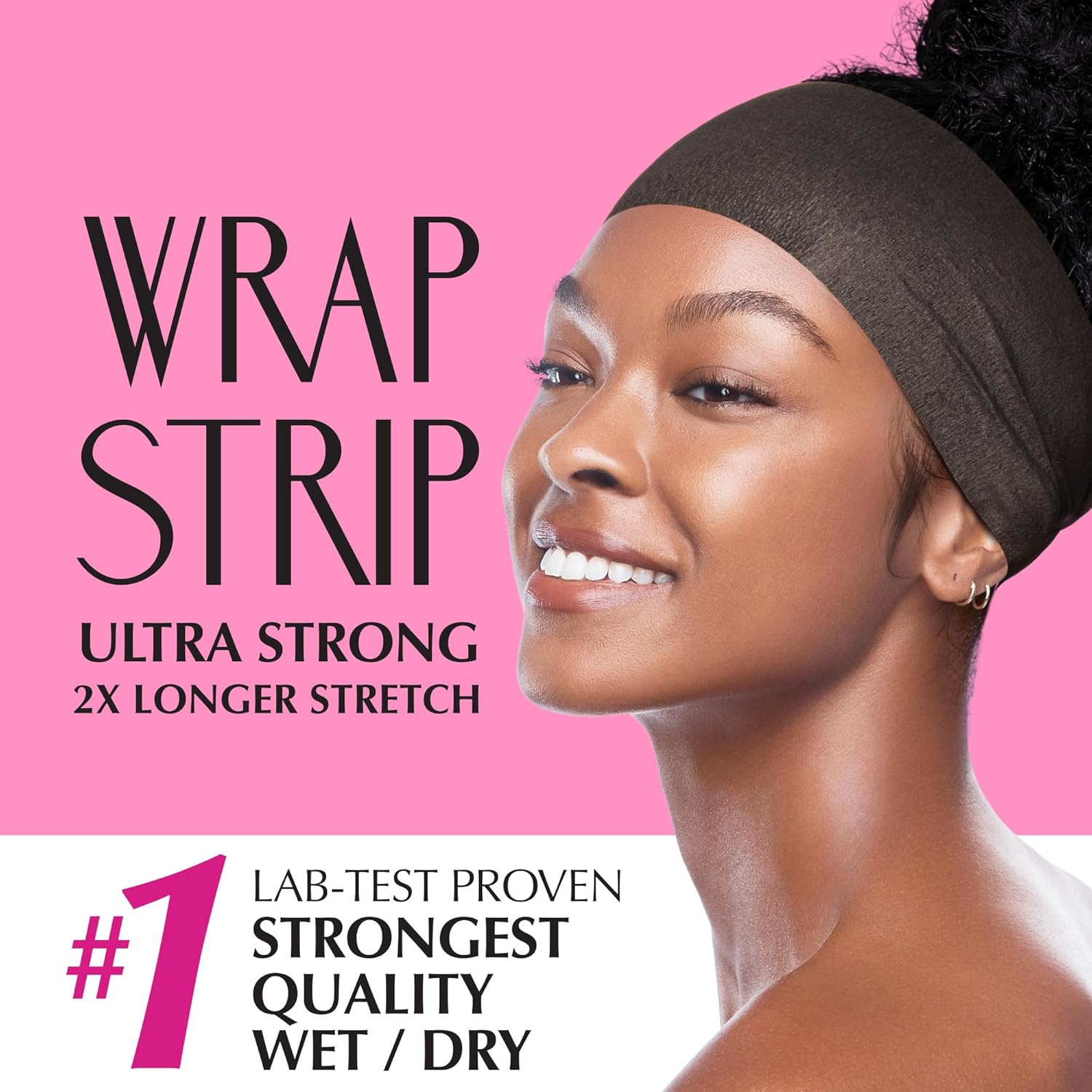 Red By Kiss Hair Wrapping Strip, Ultra Strong 2X Longer Stretch, 40 Strips, Suitable For Wet/Dry Hair, White, Styling Paper For Sleek Hairstyles (3.5", Black, 1 Pack) : Beauty & Personal Care