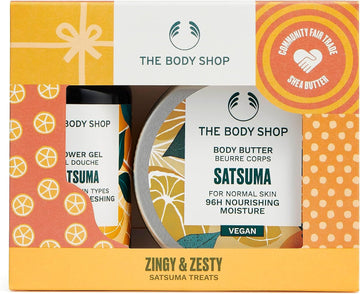 The Body Shop Zingy & Zesty Satsuma Treats Body Care Gift Set, Vegan, 2-Piece Set