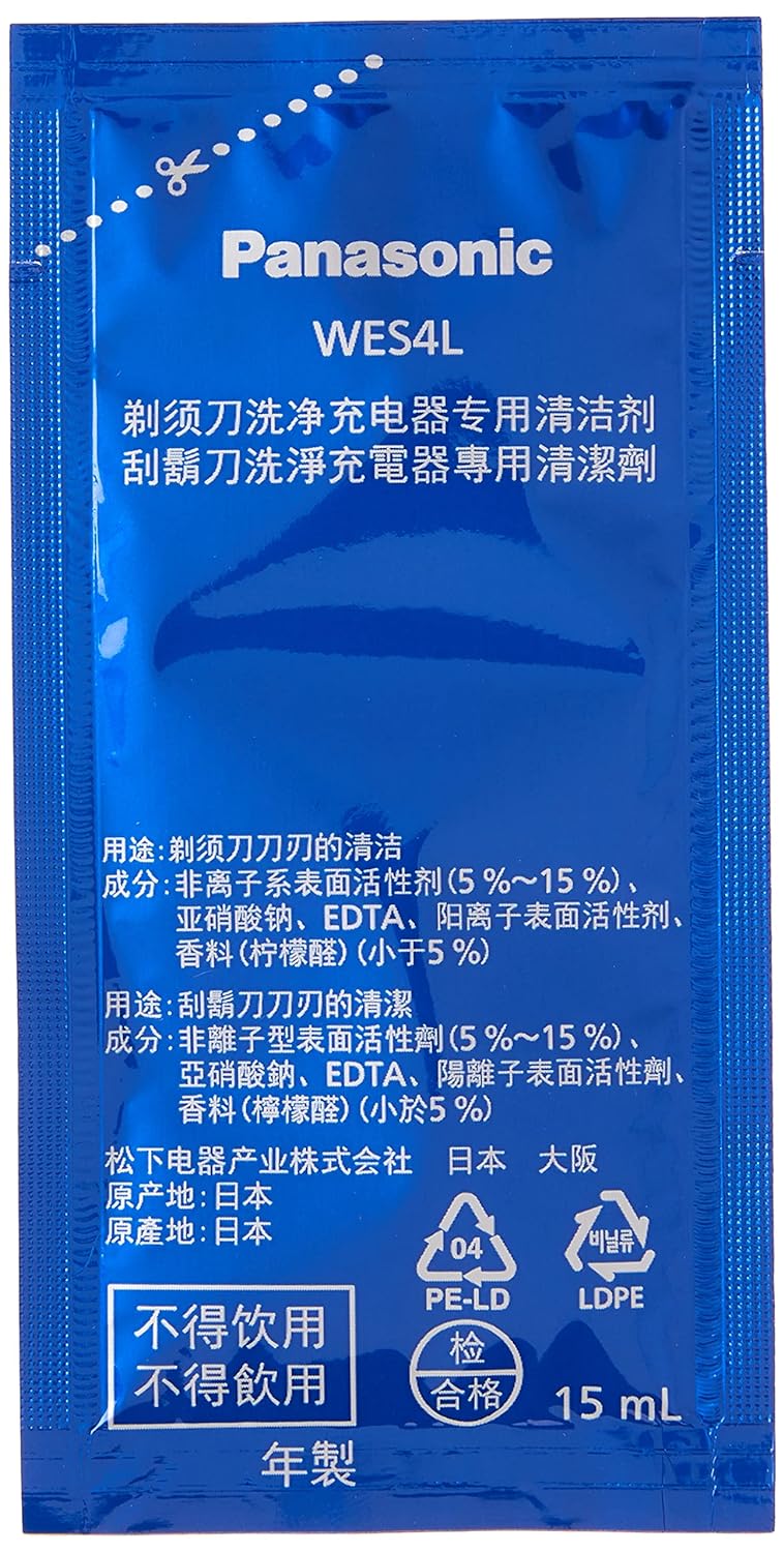 Panasonic Cleaning Solution Refill for Men’s Shaver Automatic Clean and Charge Systems, 3-Pack - WES4L03 : Beauty & Personal Care
