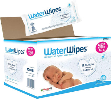 Waterwipes Baby Wet Wipes, 12 Pack Of 60
