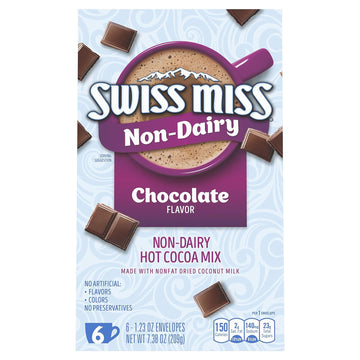 Swiss Miss Non-Dairy Chocolate Flavored Hot Cocoa Mix, 1.23 Oz 6 Ct