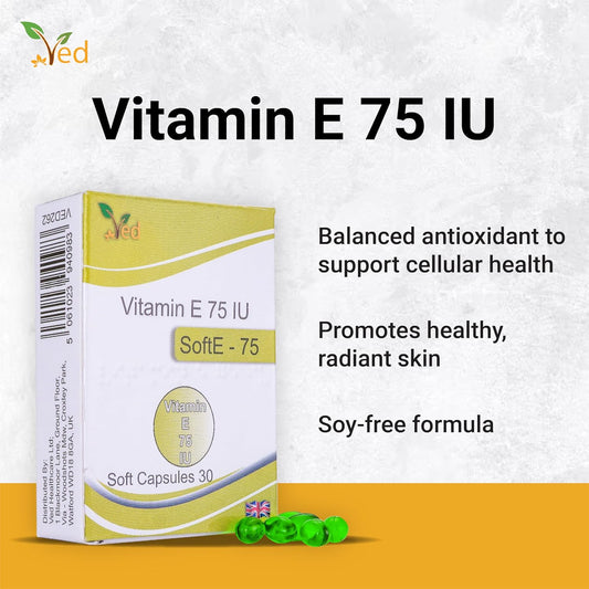 Ved Vitamin-E 75 Iu Softgel Capsule | 30 Days Supply